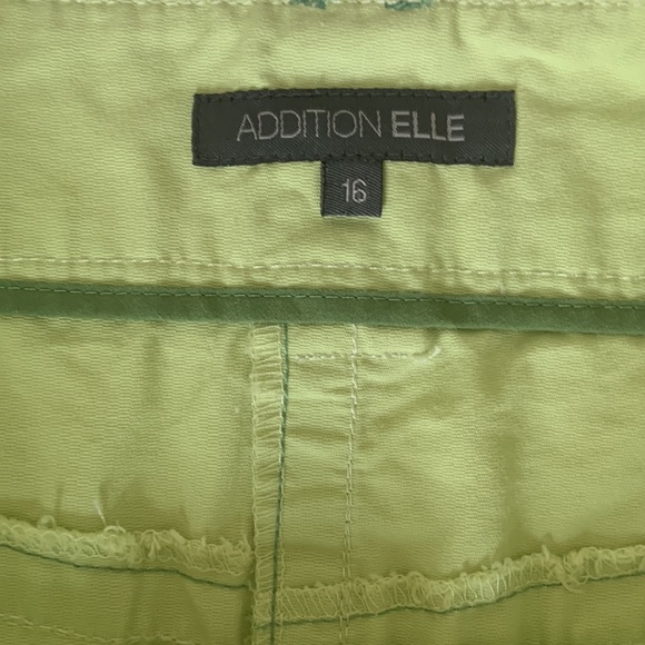 ADDITION ELLE LIGHT GREEN COTTON A-LINE SKIRT / SIZE 16 - Picture 5 of 7